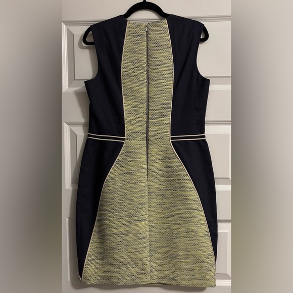 Lela Rose Green and Navy Sheath Dress - Picture 2 of 5